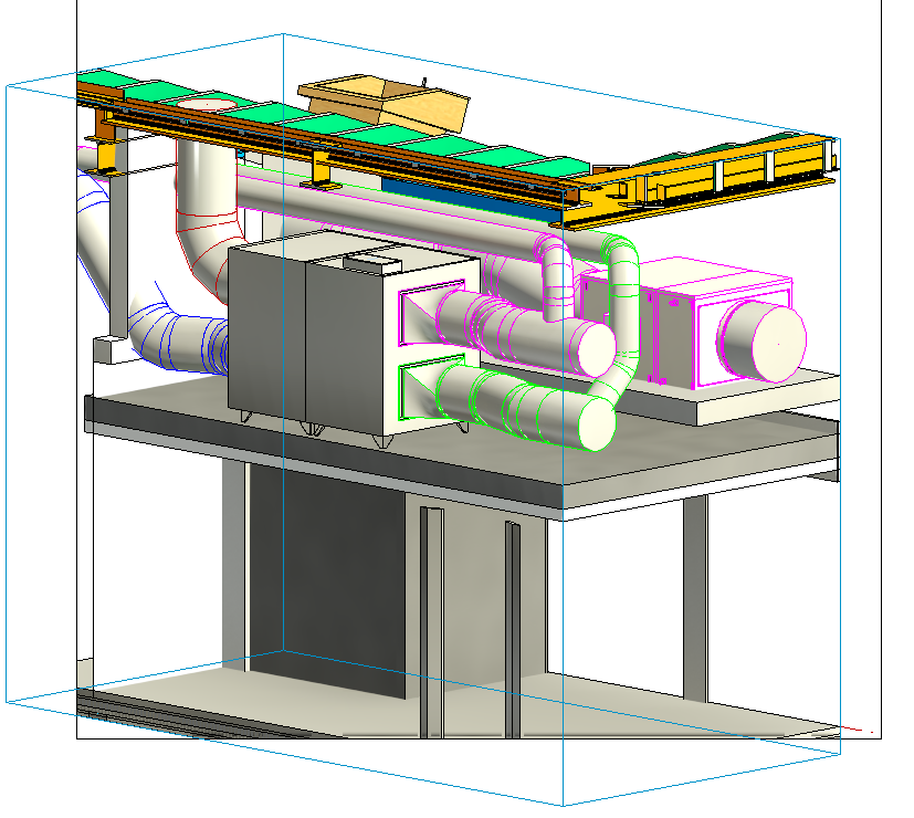 Modèle BIM Revit – équipements en toiture