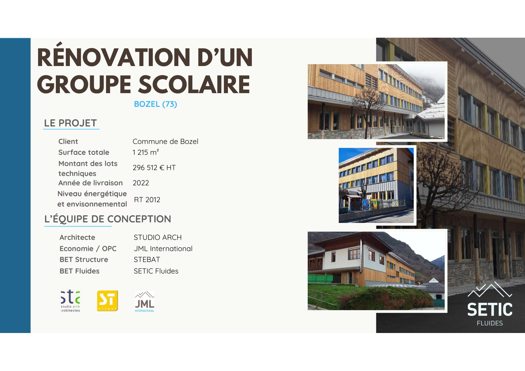 Rénovation groupe scolaire, Bozel
