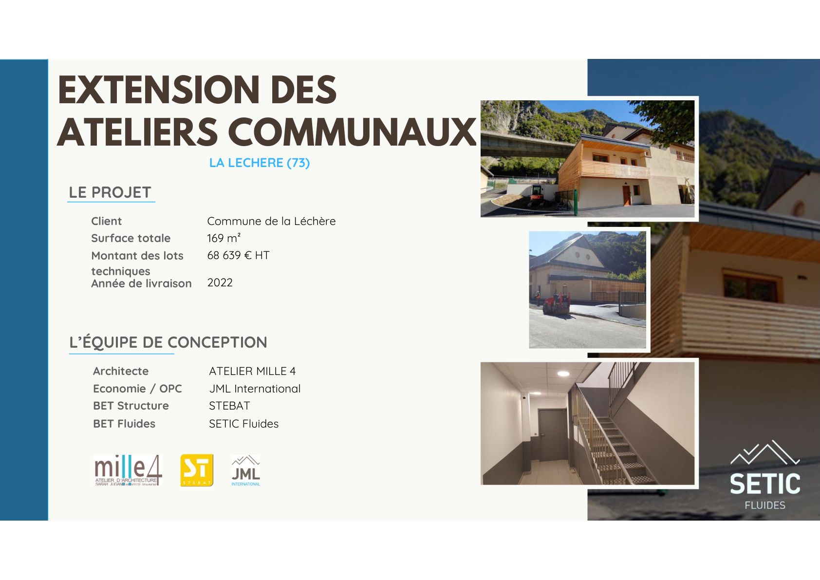 Extension ateliers communaux, La Léchère