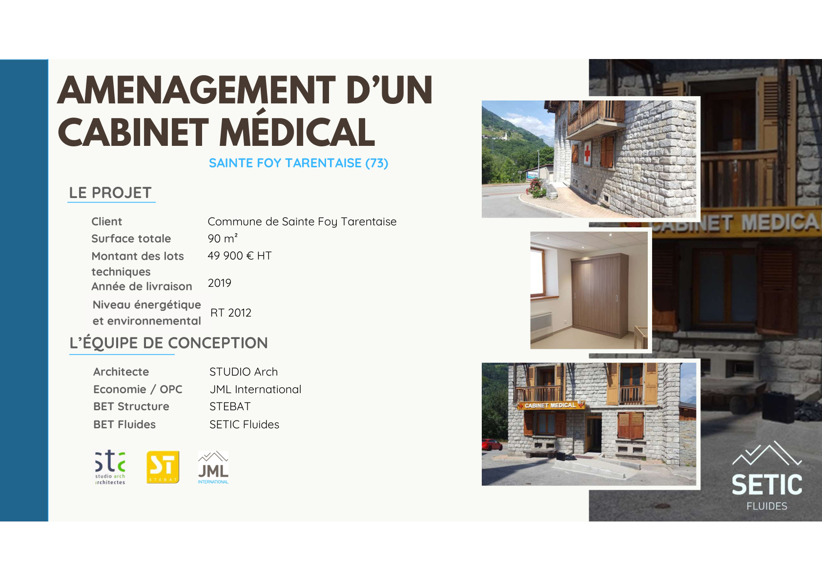 Aménagement cabinet médical, Sainte-Foy-Tarentaise