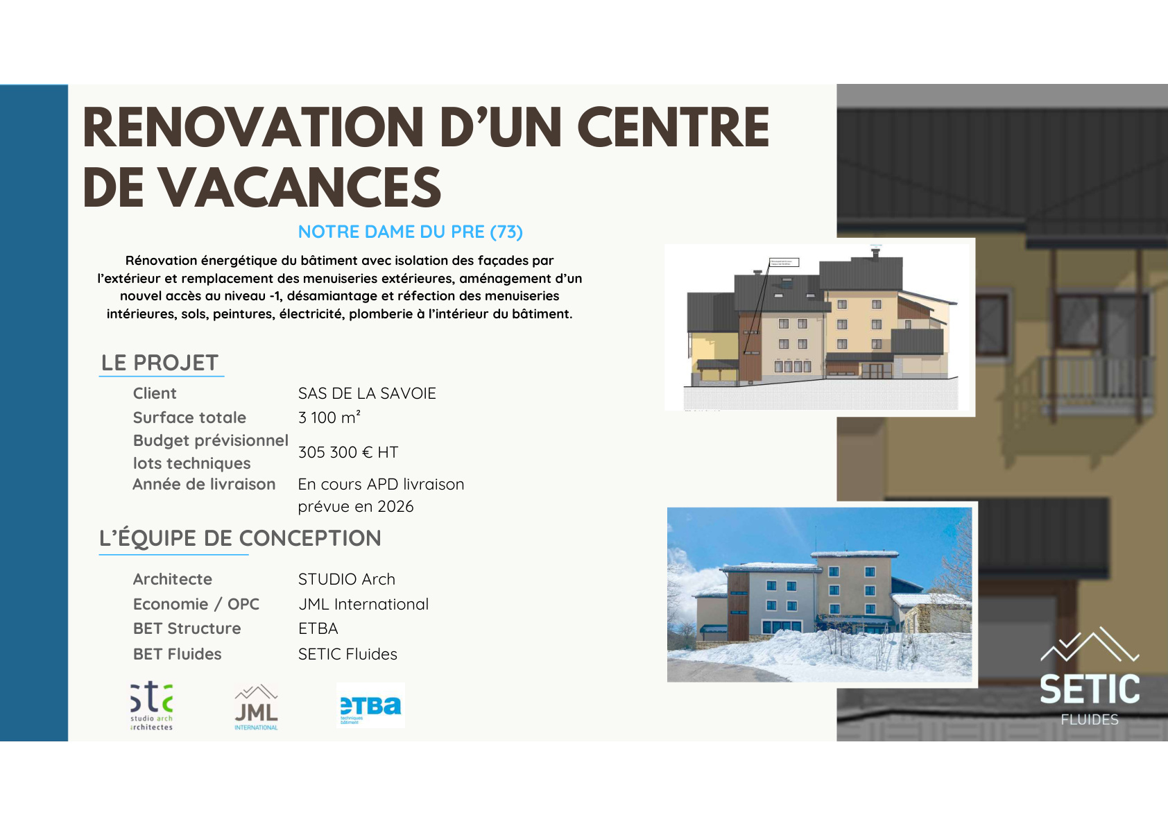 Rénovation centre de vacances, Notre-Dame-du-Pré