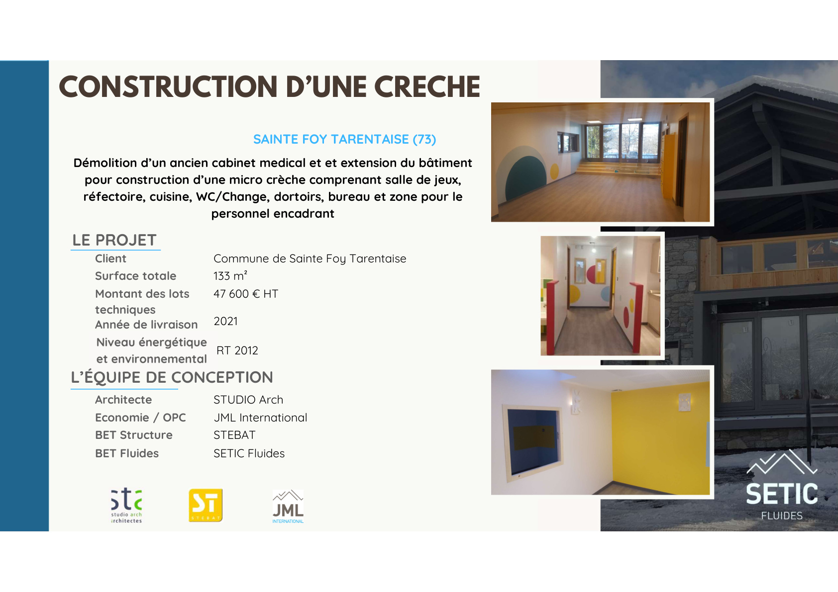 Construction micro-crèche, Sainte-Foy-Tarentaise