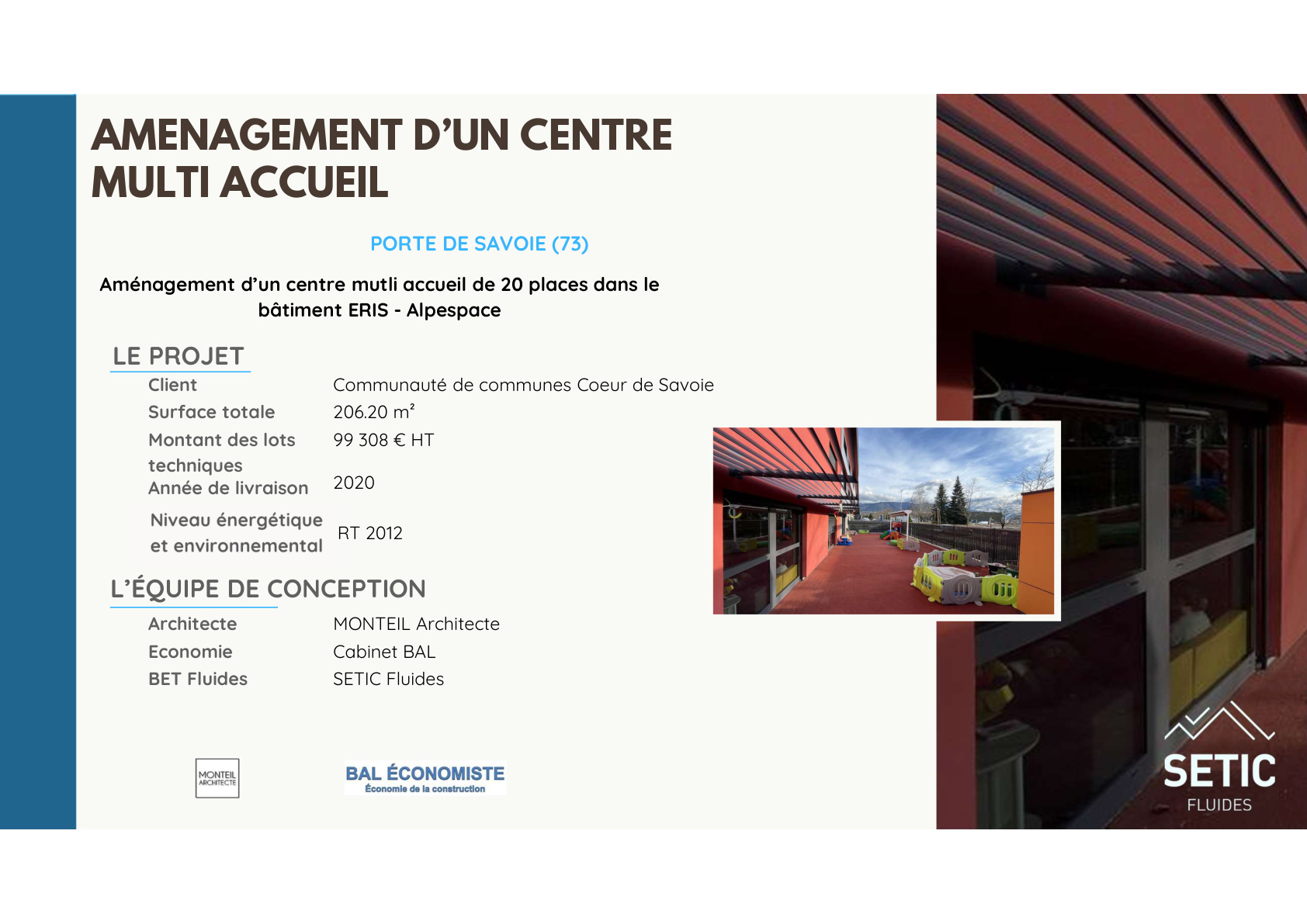 Centre multi-accueil, Porte de Savoie